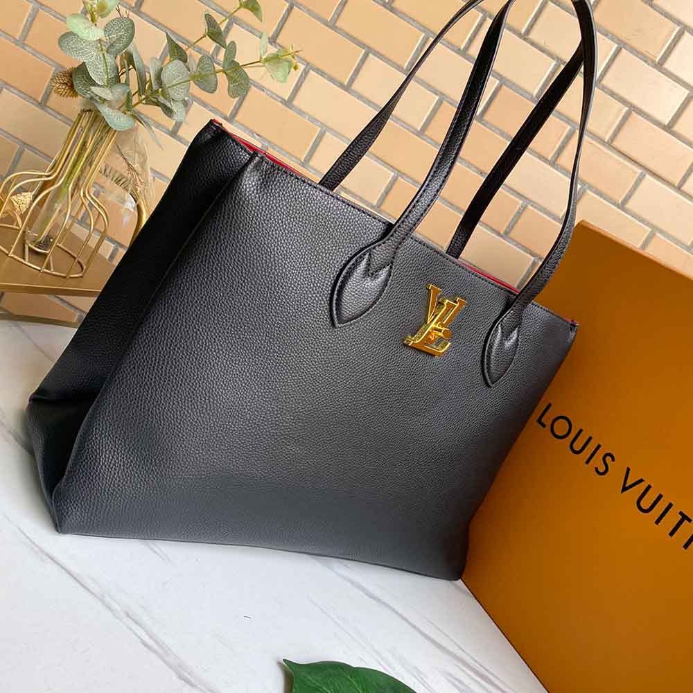 Louis Vuitton Lockme Shopper M57346 Beige zwart groen Fake Designer Bags Nederland Koop Goedkope Nephandtassen Online